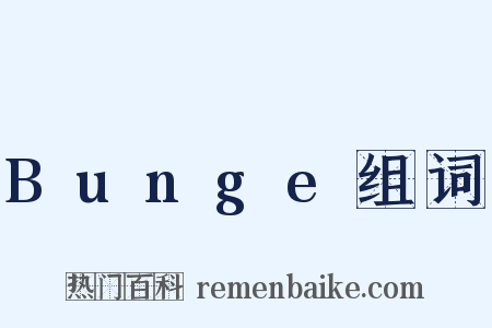 Bunge组词是什么意思的图片